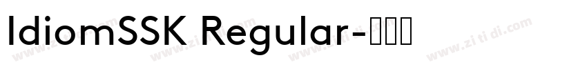 IdiomSSK Regular字体转换